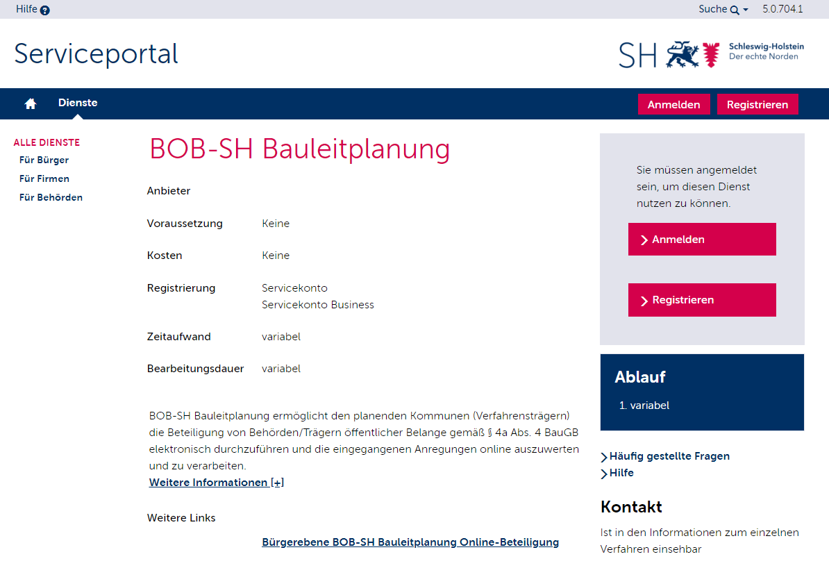 Symbolbild Serviceportal Schleswig-Holstein